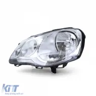 Headlight H7 H1 with LWR motor left for VW Polo 9N3 2005/20-09-image-6258100