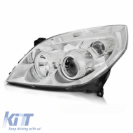 Headlight Left Suitable for Opel Vectra C Facelift 05-08 H7/H1 Chrome TYC