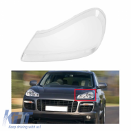 Headlight Len Glass Left Suitable For Porsche Cayenne 9PA Facelift 07-10 1 Pc