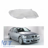 Headlight Len Glass Right Suitable For Bmw 3 E46 Coupe 03-05 Facelift Xenon & Halogen 1 Pc
