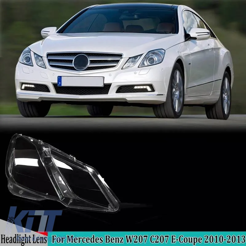 Headlight Len Glass Right Suitable For Mercedes-Benz E-Class Coupe C207 / A207 / W207 Pre-Facelift 09-13 1 Pc