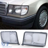 Headlight Lens Diffuser Pair Left Right for Mercedes W124 89-93