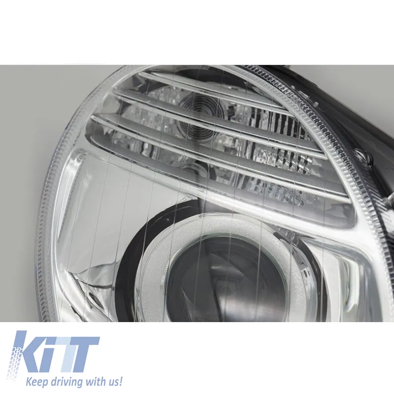 Headlight Right Suitable for Mercedes-Benz E-Class W211 06-09 Chrome Facelift H7/H7 With Motor TYC