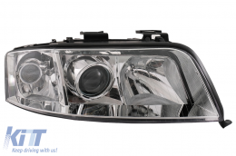 Headlight suitable for Audi A6 4B C5 (2001-2004) Limo Avant Chrome RIGHT - HLAUA64BCR