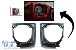 Headlight Support Mounting Brackets suitable for Mercedes W463 G-Class (1990-2006) Upgrade to (2007-2018) - HLSPMBW463