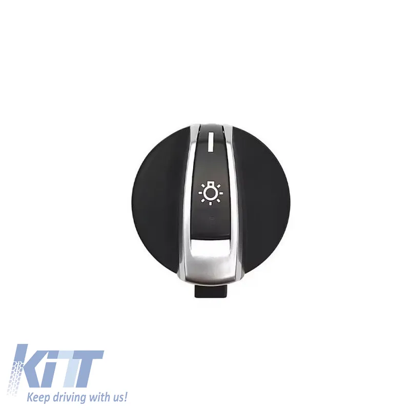 Headlight Switch Knob suitable for 5 F10 F11 / 6 F06 F12 F13 / 7 F01 F02 / X3 F25 / X4 F26 Black/Silver