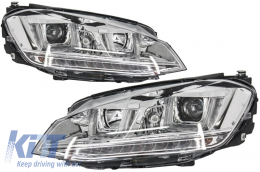 image-55-Headlights 3D LED DRL LED Turning Lights suitable for VW Golf 7 VII (2012-up) Chrome