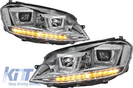 Headlights 3D LED DRL LED Turning Lights suitable for VW Golf 7 VII (2012-up) Chrome-image-5988506
