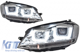 Headlights 3D LED DRL LED Turning Lights suitable for VW Golf 7 VII (2012-up) Chrome-image-5988507