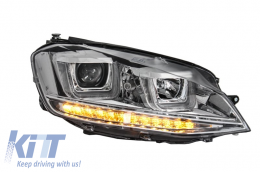 Headlights 3D LED DRL LED Turning Lights suitable for VW Golf 7 VII (2012-up) Chrome-image-5988509