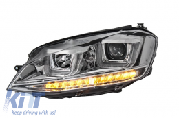 Headlights 3D LED DRL LED Turning Lights suitable for VW Golf 7 VII (2012-up) Chrome-image-5988512