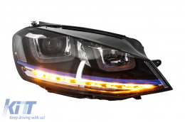 Headlights 3D LED DRL suitable for VW Golf 7 VII (2012-2017) Blue GTE Look LED Turn Light-image-5988475