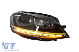 Headlights 3D LED DRL suitable for VW Golf 7 VII (2012-2017) Yellow R400 Look LED Turn Light-image-5988465