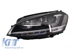 Headlights 3D LED DRL suitable for VW Golf 7 VII (2012-2017) Silver R-Line LED Turning Lights-image-5990537