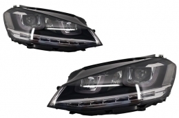 image-15-Headlights 3D LED DRL suitable for VW Golf 7 VII (2012-2017) Silver R-Line LED Flowing Dynamic Sequential Turning Lights