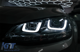 Headlights 3D LED DRL suitable for VW Golf 7 VII (2012-2017) Silver R-Line LED Flowing Dynamic Sequential Turning Lights-image-6088893