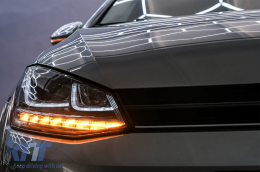 Headlights 3D LED DRL suitable for VW Golf 7 VII (2012-2017) Silver R-Line LED Flowing Dynamic Sequential Turning Lights-image-6088904