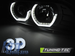 HEADLIGHTS ANGEL EYES 3D BLACK fits BMW E39 09.95-06.03-image-6266509