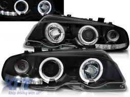 HEADLIGHTS ANGEL EYES BLACK fits BMW E46 04.99-03.03 COUPE - TTHB6027882