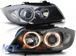 HEADLIGHTS ANGEL EYES BLACK fits BMW E90/E91 03.05-08.08 - TTHB6027729