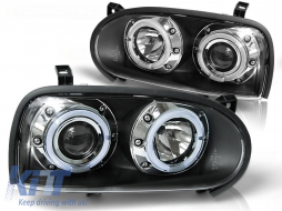 HEADLIGHTS ANGEL EYES BLACK fits VW GOLF 3 09.91-08.97 - TTHV6027626