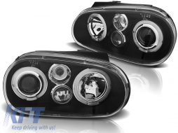HEADLIGHTS ANGEL EYES BLACK fits VW GOLF 4 09.97-09.03