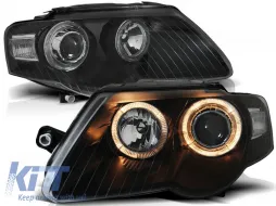 image-57-HEADLIGHTS ANGEL EYES BLACK fits VW PASSAT B6 3C 03.05-10