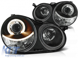 HEADLIGHTS ANGEL EYES BLACK fits VW POLO 9N 11.01-04.05 - TTHV6029774