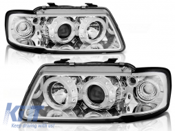 HEADLIGHTS ANGEL EYES CHROME fits AUDI A3 8L 08.96-08.00 - TTHA6029648