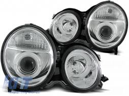HEADLIGHTS ANGEL EYES CHROME fits MERCEDES W210 E-KLASA 06.99-02 