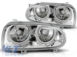 HEADLIGHTS ANGEL EYES CHROME fits VW GOLF 3 09.91-08.97 - TTHV6027625