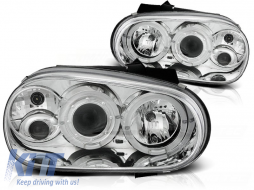 HEADLIGHTS ANGEL EYES CHROME fits VW GOLF 4 09.97-09.03 - TTHV6027632