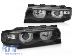 HEADLIGHTS ANGEL EYES LED 3D BLACK fits BMW E38 94-01 - TTHB6028788
