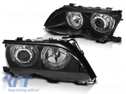 HEADLIGHTS ANGEL EYES LED BLACK fits BMW E46 09.01-03.05 - TTHB6030068