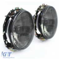 Headlights Black Smoke Pair suitable for VW Caddy I 82-92 + Jetta I 79-84-image-6209808