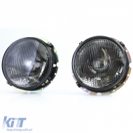 Headlights Black Smoke Pair suitable for VW Caddy I 82-92 + Jetta I 79-84-image-6209809