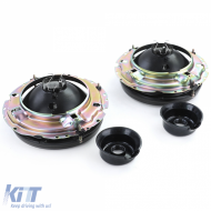 Headlights Black Smoke Pair suitable for VW Caddy I 82-92 + Jetta I 79-84-image-6209811