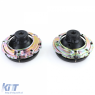 Headlights Black Smoke with Crosshair for VW T3 79-92 + LT 75-85-image-6210198