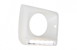 Headlights Covers with LED DRL Daytime Running Lights suitable for Mercedes G-Class W463 (1989-up) G65 Design Chrome-image-6066584