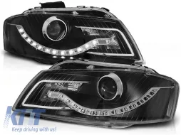 image-39-HEADLIGHTS DAYLIGHT BLACK fits AUDI A3 8P 05.03-03.08