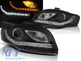 HEADLIGHTS DAYLIGHT BLACK fits AUDI A4 B7 11.04-03.08-image-6268552