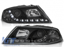 HEADLIGHTS DAYLIGHT BLACK fits SKODA OCTAVIA 2 03.04- 08