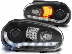 HEADLIGHTS DAYLIGHT BLACK fits VW GOLF 4 09.97-09.03 - TTHV6028121