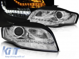 HEADLIGHTS DAYLIGHT CHROME fits AUDI A4 B7 11.04-03.08-image-6268554