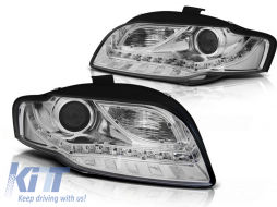 HEADLIGHTS DAYLIGHT CHROME fits AUDI A4 B7 11.04-03.08-image-6268557