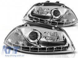 HEADLIGHTS DAYLIGHT CHROME fits SEAT IBIZA 6L 04.02-08