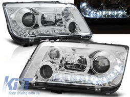 HEADLIGHTS DAYLIGHT CHROME fits VW BORA 09.98-05.05