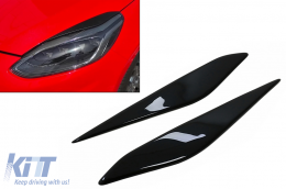 Headlights Eyebrows suitable for Ford Fiesta Mk8 (2017-2021) Piano Black - HEFFIMK8