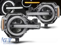 HEADLIGHTS FULL LED DRL BLACK fits FORD BRONCO 21-24-image-6272246