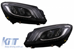 Headlights Full LED suitable for MERCEDES S-Class W222 X222 Facelift Look OEM - HLMBW222FLOEM